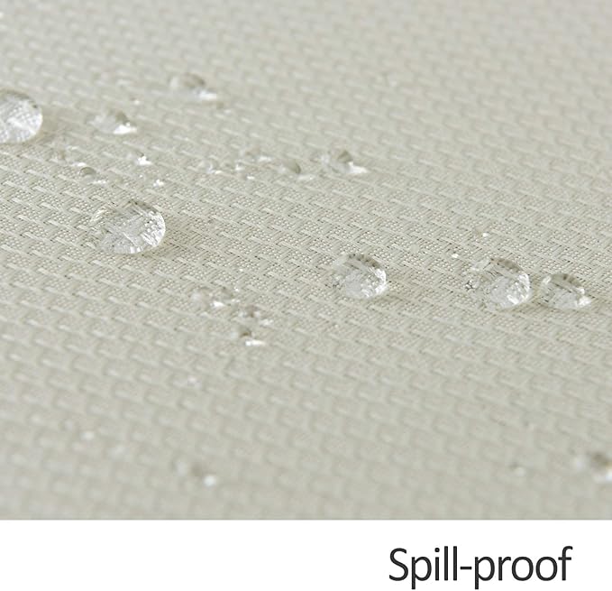 maxmill 2 Pack Rectangle 52 x 70 Inch Ivory Textured Tablecloth Waterproof Spillproof Wrinkle Free Table Cloth, Kitchen Dining Tabletop Decoration, Fabric Table Cover for Outdoor and Indoor Use