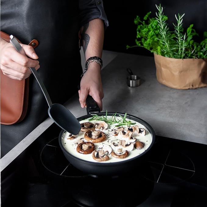 AMT Gastroguss The World´S [.] Saute pan for Induction, Diameter 24 cmh Height 6 cm, die-cast Aluminium, Lotan® Non-Stick Coating for Fat-Free-Frying, AMZN-I-624-US
