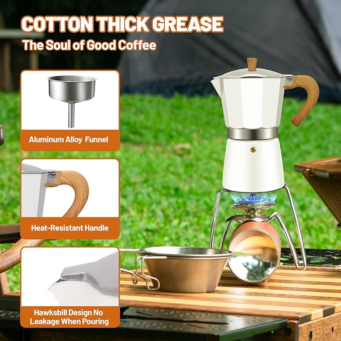 DITOSH 9 Cup Aluminum Espresso Stovetop Moka Pot Express Coffee Maker Percolator Italian Classic Mocha Coffee Machine for Italian and Cuban Cafe Brewing for Home & Camping 450ml 15oz