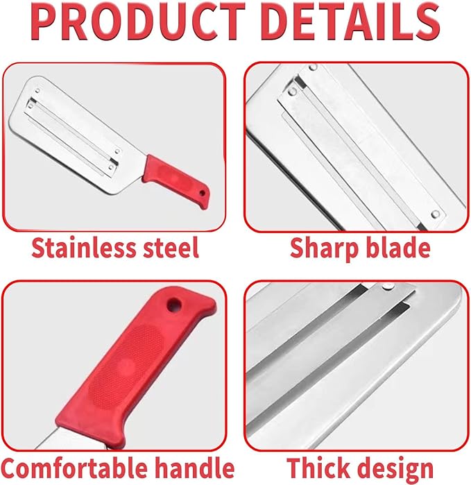 Cabbage Shredder,Cabbage Potato Julienne Vegetable Veggie Peelers for Kitchen,1 Pcs Red Stainless Steel Fruit Vegetable Slicer Slicers