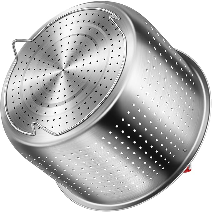 REDANT Steamer Basket for Instant Pot Accessories 3 qt - Strainer and Colander for Kitchen - Stainless Steel Vegetable Steamer for Cooking Broccoli, Pasta, Quinoa - with 2 Silicone Gloves, 3 Quart