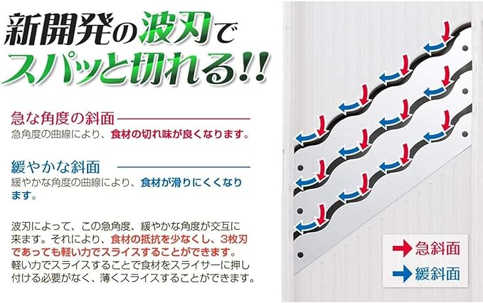 Ernest A-77295 Slicer (Juliennes), 3x Speed (Triple Wave), Made in Japan, Limited Color, Black (Amazon.co.jp Exclusive)