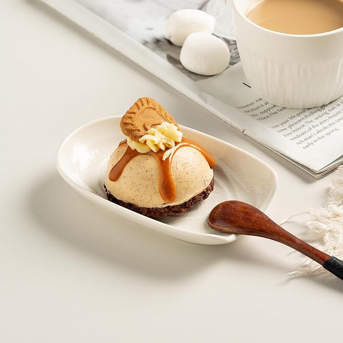 Ceremic Spoon Rest for Stove Top, Spoon Holder for Kitchen Counter, Coffee Spoon Rest, Cooking Utensil Rest for Ladles, Kitchen Decor, Housewarming Gifts, 1 pack (white)