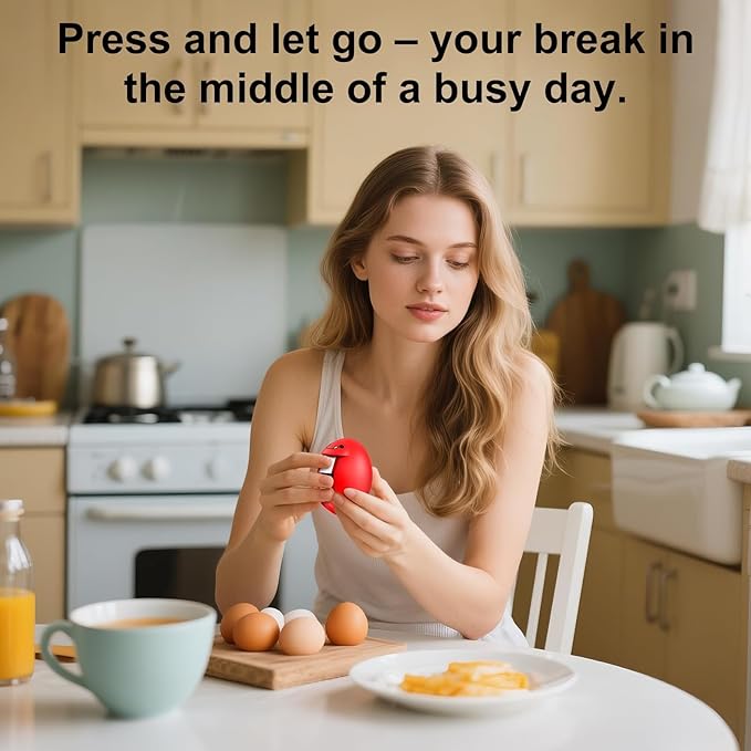 Egg Cracker, Silicone Egg Shell Opener, Cute Egg Shaped Design, Opens Eggs with Ease, A Little Happiness Boost for Your Kitchen. (3-Pack–Green, Red, Yellow)