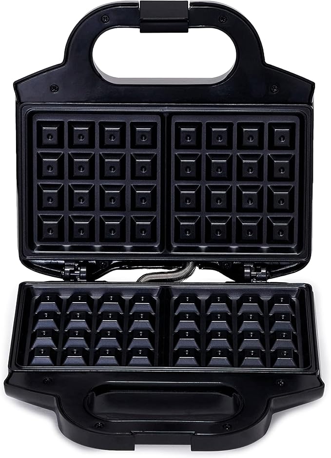 Amazon Basics 2-Slice Waffle Maker with Non-Stick Coating, Easy to Clean, 700W, Black