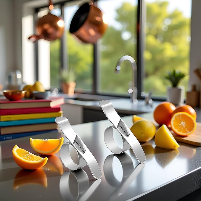 2Pcs Stainless Steel Orange Peeler Set for Kitchen, Orange Peeler Citrus Peelers, Stainless Steel Orange Peeler is Easy to Use and Clean,Graters, Peelers and Slicers