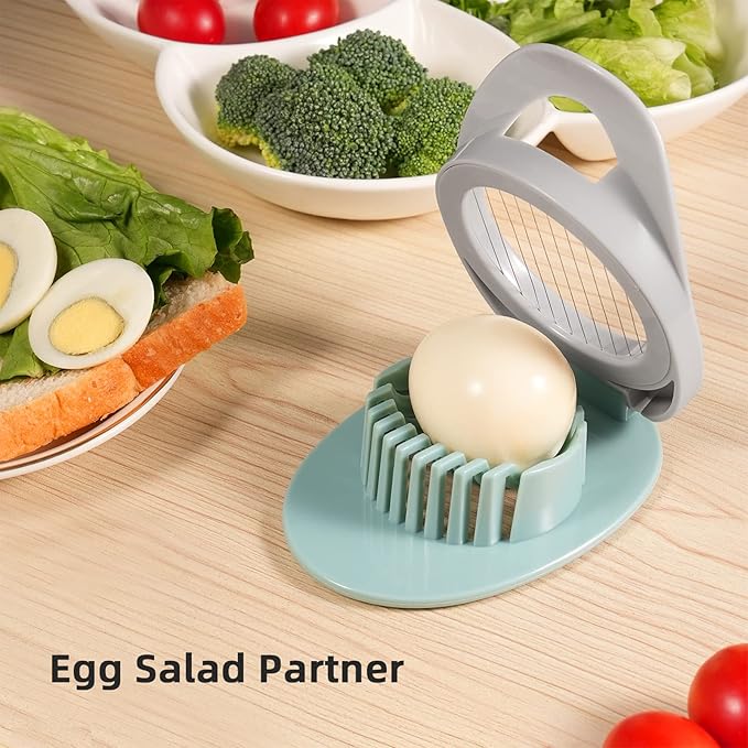 3 Pack Egg Slicer for Hard Boiled Egg, Dokpod Egg Cutter for Hard Boiled Eggs, Stainless Steel Wire Egg Slicers, Egg Salad Maker, Boiled Egg Slicers, Boiled Egg Cutter