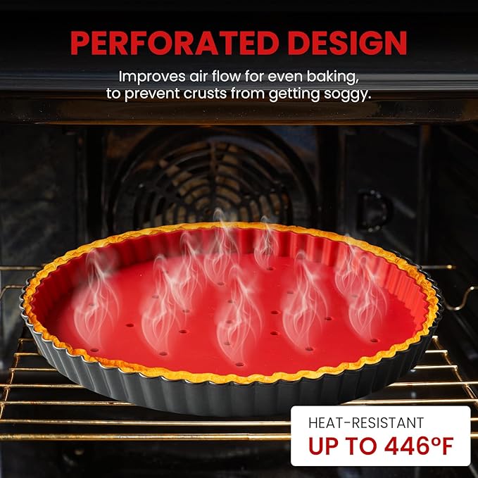 Pie Weights for Blind Baking 10" Tart Pan,Silicone Pie Weight for Baking Crust,Reusable Pies Crust Weights – for Pies/Tart/Quich– Food-Safe,Dishwasher Safe – Designed Exclusively for 10 in. Tart Pan