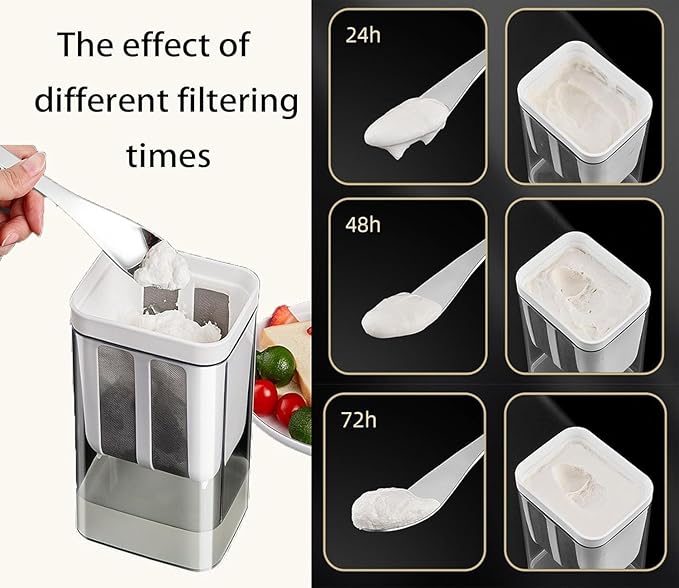 1800MLGreek Yogurt Maker - Ultra Fine Yogurt Strainer ，Reusable Rice Tea Juicing Food Sieve Strainer(L)