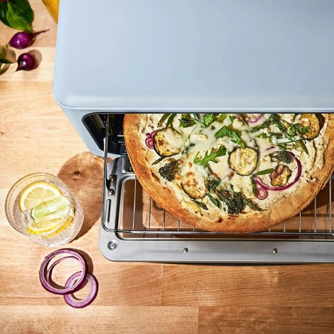 Beautiful by Drew Infrared Air Fry Toaster Oven 1800W with 9-Slice Capacity and Multi-Function Cooking (CORNFLOWER BLUE)