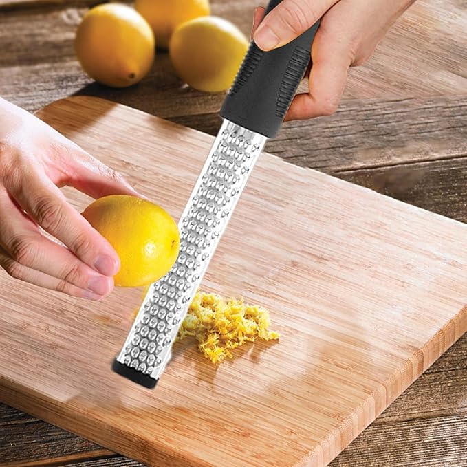 4-in-1 Graters, Lemon Zesters Grater, Stainless Steel Grater & Zesters, Heavy Duty For Cheese, Citrus, Chocolate, Ginger, Garlic, Non-Slip Handle, Easy Clean Kitchen Necessary