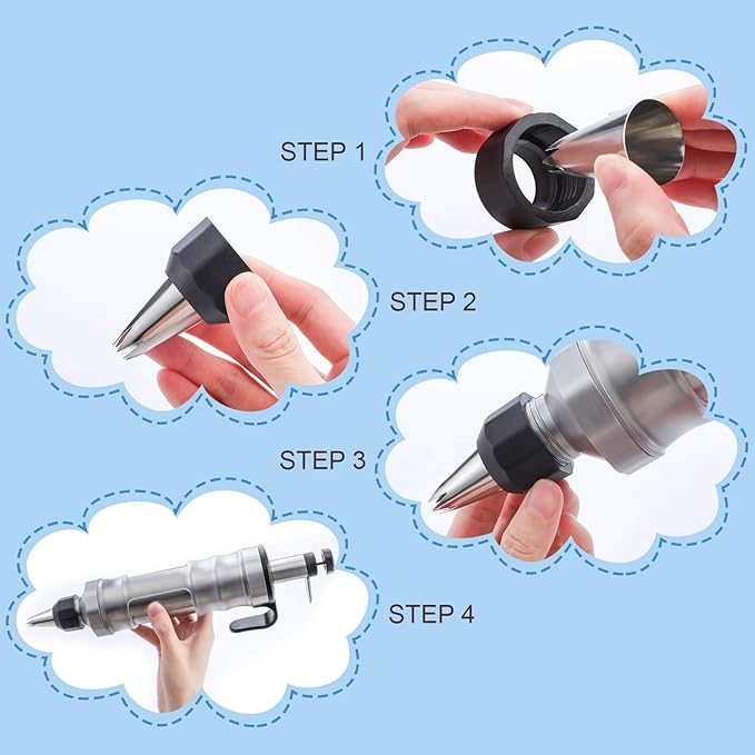 Dessert Decorating Syringe Set, Icing Piping Kit Stainless Steels Cake Decorating Tools 30 Piping Icing Nozzles Cupcake Decorating Kit - Blue