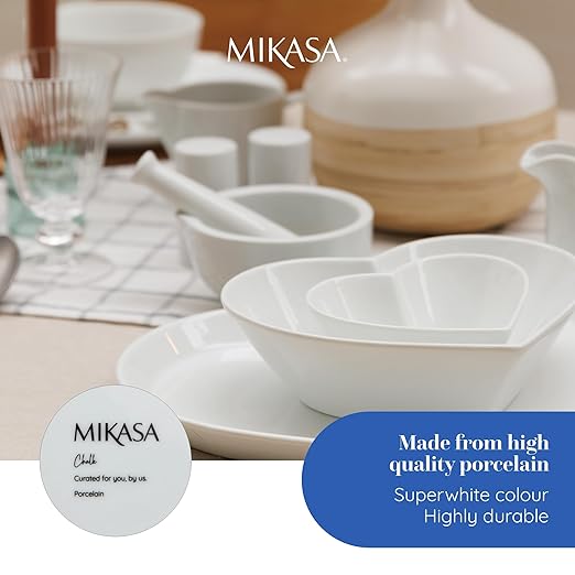 Mikasa Chalk Porcelain Mortar & Pestle, Labelled