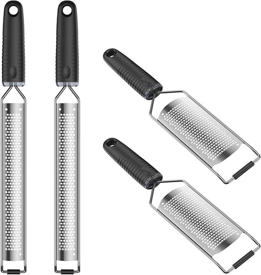 Ginger Grater, Stainless Steel GraterLemon Zester Tool Handheld Ginger Grater Dishwasher Safe for Parmesan Cheese Lemon