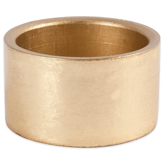 DII Basic Napkin Ring Collection Decorative, Gold, One Size, 6 Count (Pack of 12)