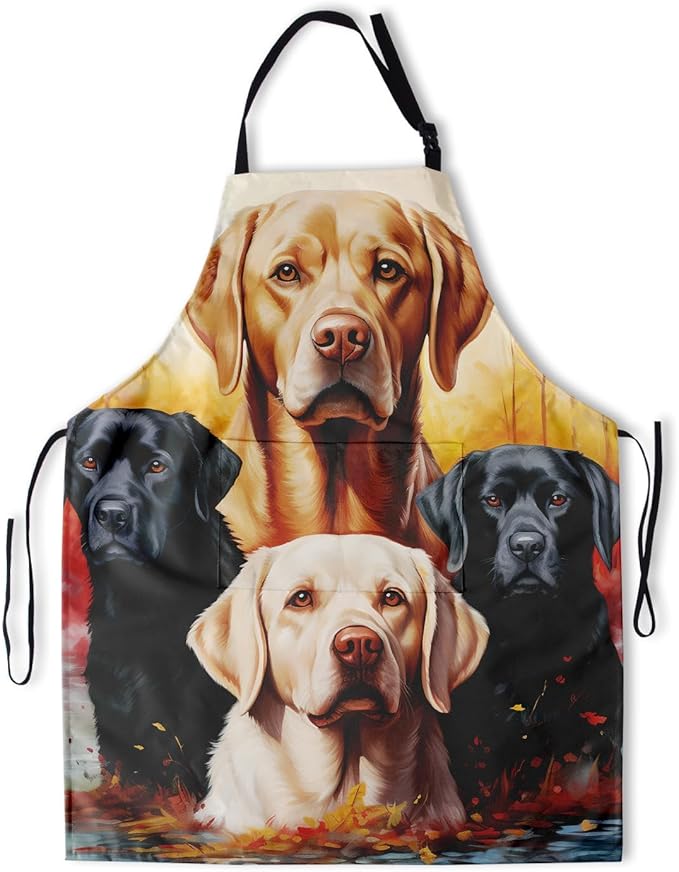 Apron with Pockets Aprons for Women Men Kitchen Chef Apron for Cooking Gardening Server Waitress Painting