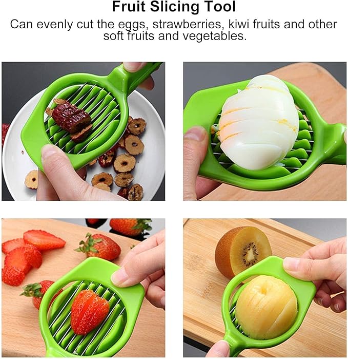 Egg Cutter, Hard Boiled Eggs Slicers Handheld Fruit Divider Vegetable Slicing Tool for Mushroom Strawberry Cherry Tomato Kiwi Kitchen Gadgets