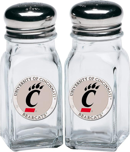 Heritage Pewter Cincinnati Salt and Pepper Shaker Set of 2 Bottles | Expertly Crafted Pewter Glass