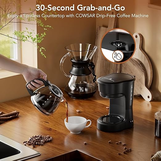Electactic Pro 5-Cup Coffee Maker–Energy-Efficient Drip Coffee Machine Brewer with Quick Pause N Serve,Stainless Steel Filter & Extended Keep-Warm–Compact for Office & Small Kitchen