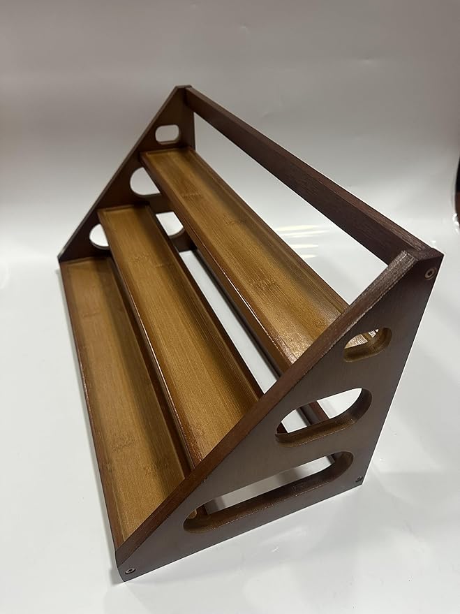 Bamboo 3 Tier Spice racks, Spice Organizer, Kitchen Seasoning Spices Rack, Suitable for Spice Organizers Such as Sitchen Countertops, Stoves, Sorage Rooms (XL)
