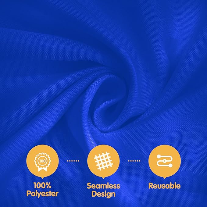 BRILLMAX 6 Pack Royal Blue Tablecloths 70 x 120 Inch for 6ft & 8ft Rectangle Tables - 150 GSM Polyester Fabric, Universal Fit, Water, Stain & Wrinkle Resistant Cloth Cover for Wedding Banquet