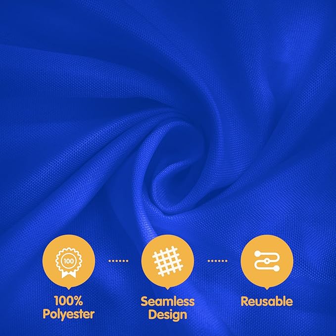 BRILLMAX 4 Pack Royal Blue Tablecloths 90 x 132 Inch for 6ft Rectangle Tables - 150 GSM Polyester Fabric, Floor Length Drop, Water, Stain & Wrinkle Resistant Cloth Cover for Wedding Reception Banquet
