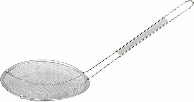 Winco Stainless Steel Strainer, 6-Inch Diameter, Fine Mesh