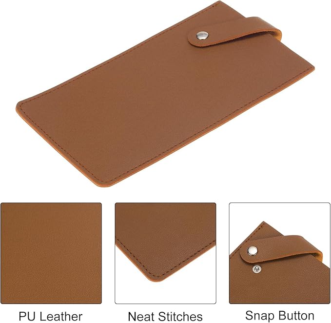 PATIKIL PU Leather Knife Meat Cleaver Sheath, Waterproof Chef Knife Guards Wide Knife Protector Cleaver Cover for Home Kitchen, Light Brown