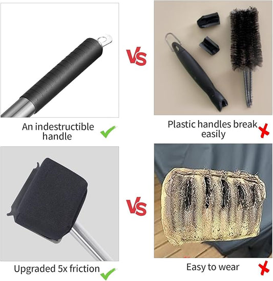 XUDAKAIXIN Steam Grill Brush Bristle Free,[Ultra Safe & Efficient] Grill Cleaner for Outdoor Grill,BBQ Replaceable Scraper Cleaning Head,Grill Brush BBQ Accessories,Gifts for Men/Dad ﻿