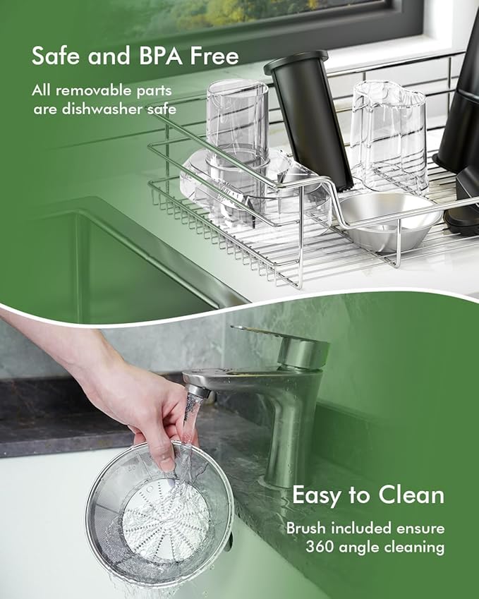 SIFENE Centrifugal Juicer Machine With 3.2 Inch Wide Mouth Chute And 1300W Peak Power Motor For Whole Fruits And Vegetables Compact Stainless Steel Juice Extractor With 3 Speed Control