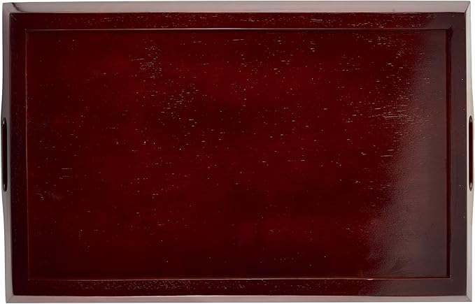 G.E.T. RST-2516-M 25" x 16" Hardwood Room Service Tray-Mahogany, 25 Inches x 16 Inches