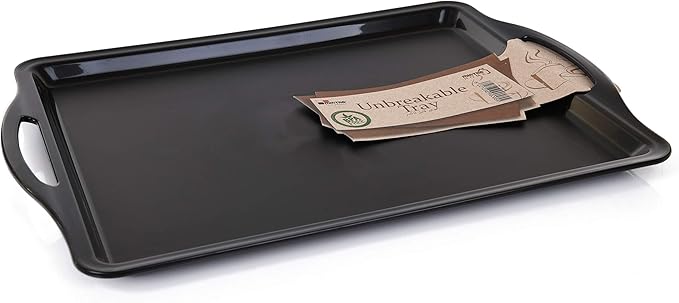 Mintra Home Durable Serving Tray (6pk, Black)