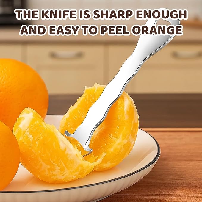 6-Pack Orange Peeler, Orange Peeler Tool, with 4 Plastic and 2 Stainless Steel Peelers, Easy to Use, Efficient Fruit Peeling