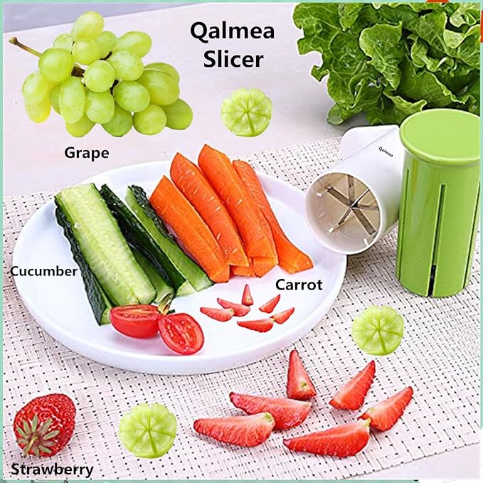 Vegetable Slicer Fruit Cutter Cucumber, Strawberry, Carrot, Potato | Easy Salad Maker, Cheese Grater for Kitchen | Creative Multi-Function Manual Food Chopper