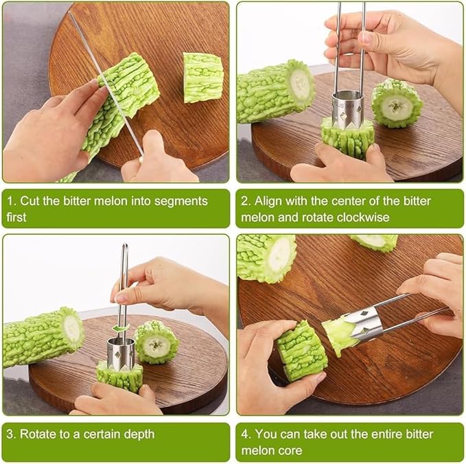 Red Bell Pepper Corer Seed Remover Tool, 2026 Upgraded Multifunctional Stainless Steel Pepper, Pineapple, Pear, Apple Corer Tool - Ergonomic Handle, Vegetables and Fruit Kitchen Utensils (1pcs)