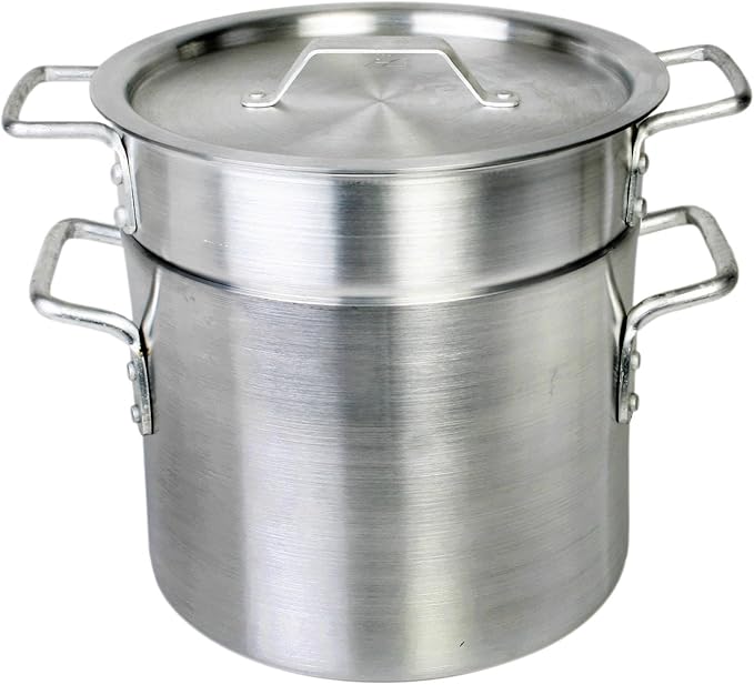 Excellante 16 Quart Aluminum Heavy Gauge Double Boiler Satin Finish