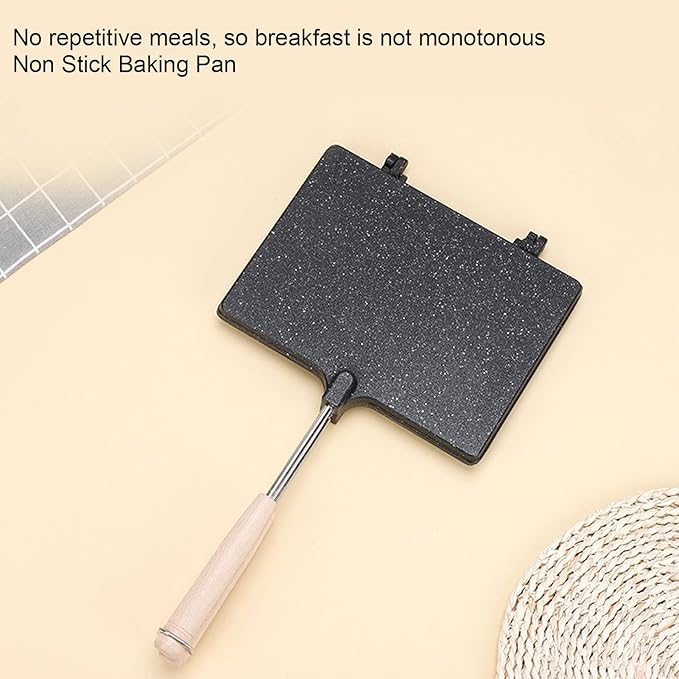 Hand Sandwich Maker Multifunctional Double Sided Prevent Stick Hand Toaster Sandwich Maker for Home Breakfast