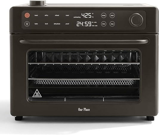 Our Place Wonder Oven Pro | 8-in-1 Digital Air Fryer & Countertop Oven with Basket, Rack, Pan & Tray | 3-Rack, 32 QT Capacity - Air Fry, Toast, Roast, Bake, Reheat, Broil, Proof & Dehydrate | Char