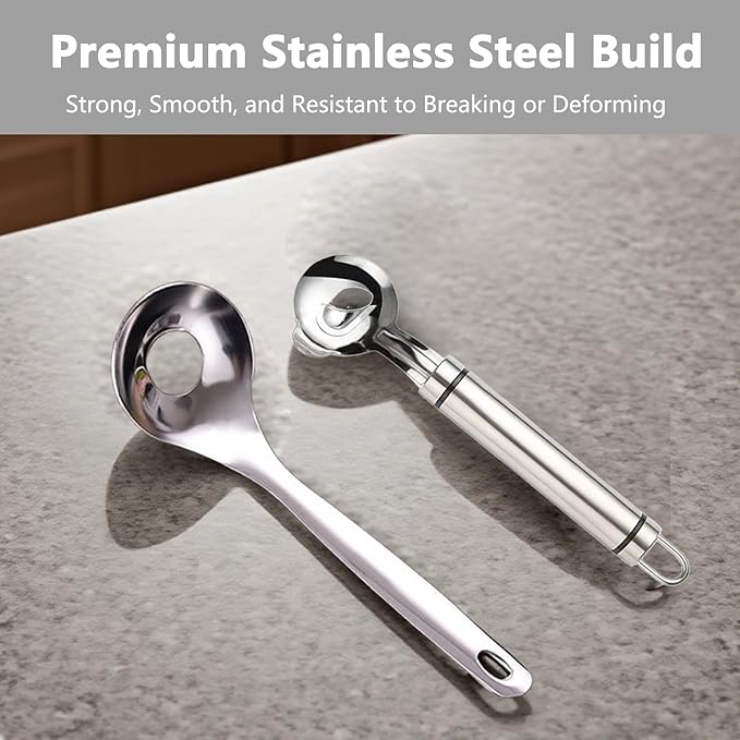 2 Pcs Cactus Peeler Tool Stainless Steel Cuchara para Pelar Nopales with Holes Cuchillo Spoons Durable Kitchen Spoon with Stainless Steel Blades for Cooking and Food Prep