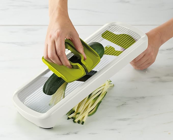Joseph Joseph Multi-Grip Mandoline with Precision Food Grip, One Size, Green/White