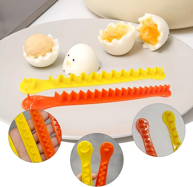4 Pack Deviled Egg Cutter in Half - Egg Cutter for Kitchen, Perfect for Salads, Kitchen Cooking Tools,Easy Clean Dishwasher Safe,Gadgets