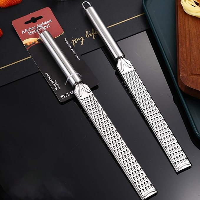 Kitchen Professional Cheese Grater Stainless Steel Rust-Proof Metal Lemon Zester Grater With Handle Handheld Grater Lemon Zester Tool