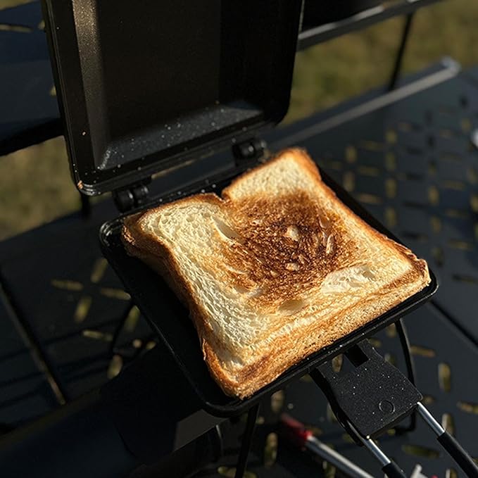 Hot Sandwich Maker, Foldable Non Stick Breakfast Maker Press Pan Stovetop Sandwich Toaster Cookware for Home Kitchen Outdoor Camping