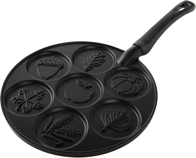 Nordic Ware Autumn Leaves Pancake Pan, Black