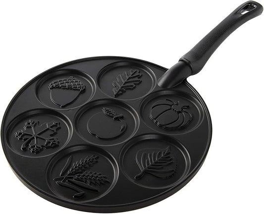 Nordic Ware Autumn Leaves Pancake Pan, Black