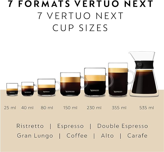 Nespresso Vertuo Next Premium Coffee and Espresso Maker by Breville with Aeroccino Milk Frother