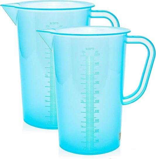 1 Liter Measuring Pitcher Graduated Blue (Pack of 2)