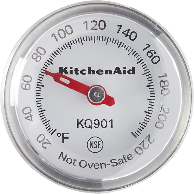 KitchenAid KQ901 Instant Read Food Thermometer for Kitchen or Grill, TEMPERATURE RANGE: 20F to 220F, 1 Inch Dial, Blue Velvet