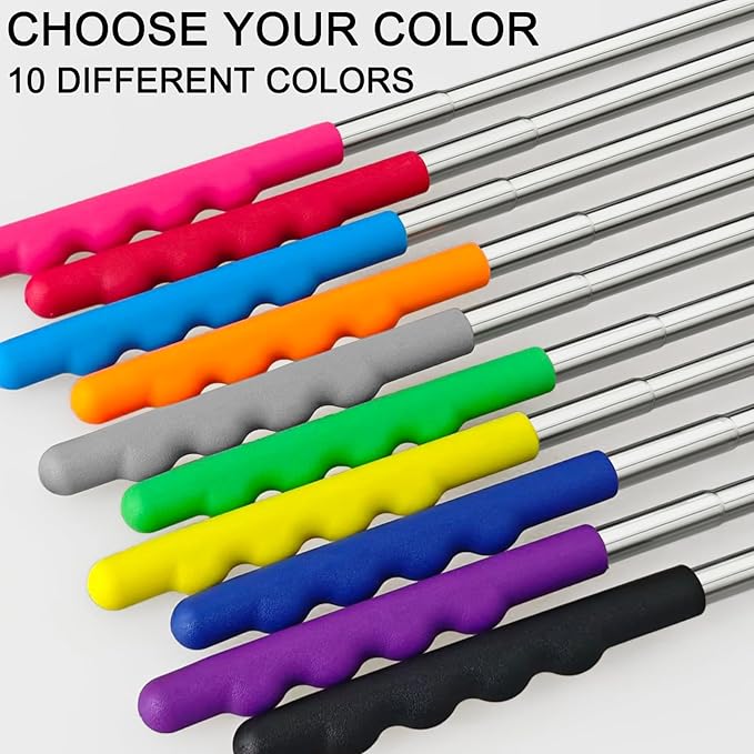 20 Pack Marshmallow Roasting Sticks for Fire Pit, 34" Smores Sticks Skewers with Rubber Handles, Stainless Telescoping Marshmallow Skewers Hot Dog Fork Campfire Cooking Equipment Fire Pit Accessories
