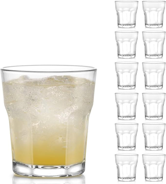 Libbey Gibraltar DuraTuff Rocks Glasses, 10-Ounce, Set of 12, Durable Restaurant-Quality Whiskey and Cocktail Glassware, Dishwasher Safe